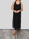 Women's Round Neck Sleeveless Chiffon Dress