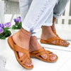 Casual Slope Heel Over Toe Sandals