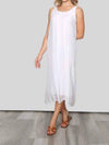 Women's Round Neck Sleeveless Chiffon Dress