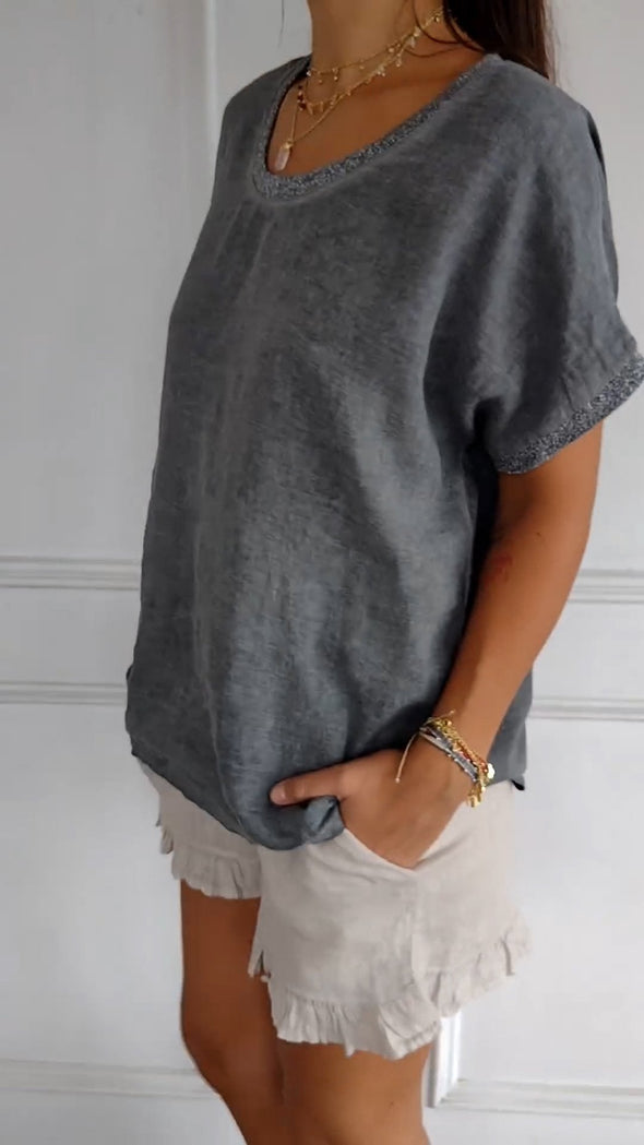 Round Neck Loose T-shirt