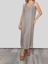 Women's Round Neck Sleeveless Chiffon Dress