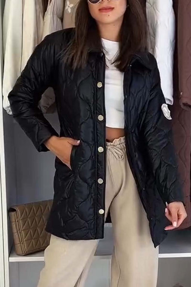 Women's Casual Solid Color Lapel Jacket