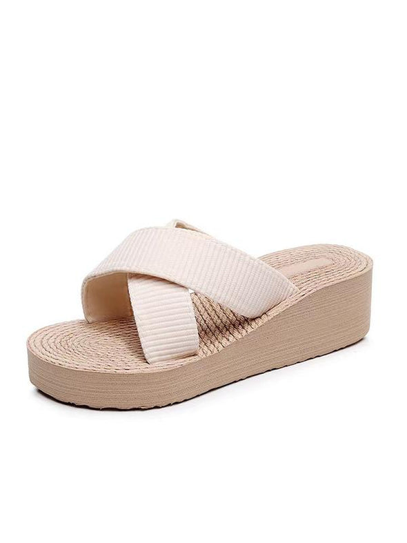 Fashionable and simple thick-soled wedge sandals