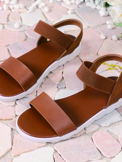 Women's round toe flat casual sandals