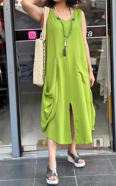 Summer Casual Round Neck Loose Dress