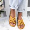 Casual Slope Heel Over Toe Sandals