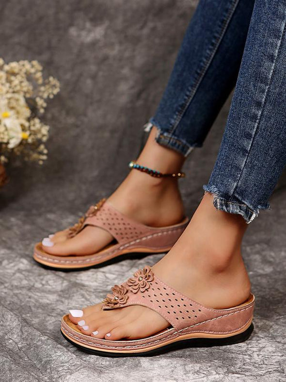 Women's Round Toe Wedge Sandals