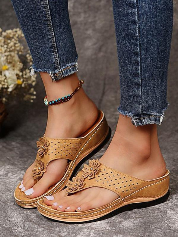 Women's Round Toe Wedge Sandals