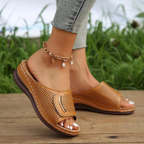 Wedge Wide Strap Sandals