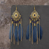 Boho Vintage Feather Earrings