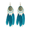 Boho Vintage Feather Earrings