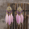 Boho Vintage Feather Earrings