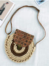 Women's one shoulder mini simple woven beach bag